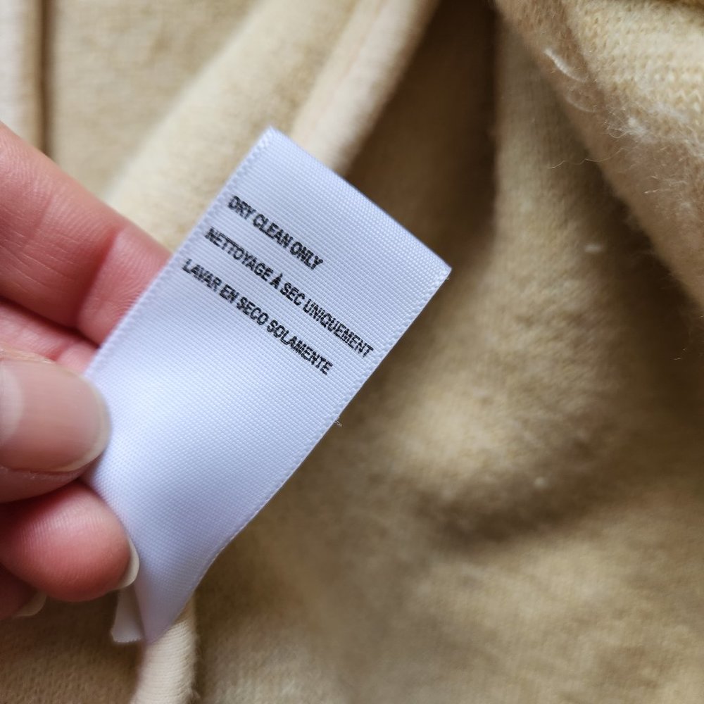 Standard James Perse Shrunken Sherpa Fleece Jacket High Neck Button Beige - Picture 12 of 12
